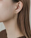 【SALE/50%OFF】SMELLY メタルチェーンリボンイヤリング スメリー アクセサリー・腕時計 イヤリング・イヤーカフ ブラック ゴールド