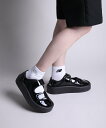 【SALE/15%OFF】aimoha - select - 【shoes365】三本マジックテープ厚底サンダル アイモハ シューズ・靴 サンダル ホワイト ブ...