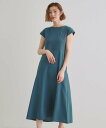 【SALE/50%OFF】grove 美シルエットなドッキングフレア切替ワンピース グローブ ワンピース・ドレス その他のワンピース・ドレス ホワイト グリーン