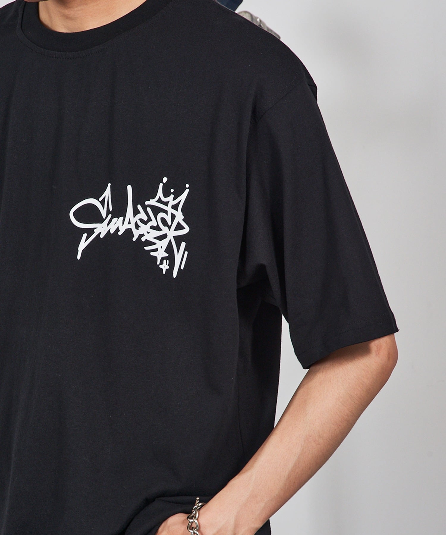 MAGASIN DE MODE CONTACT CONTACT/ビリヤードプリントTシャツ セットアップセブン トップス カットソー・Tシャツ ブラック ホワイト