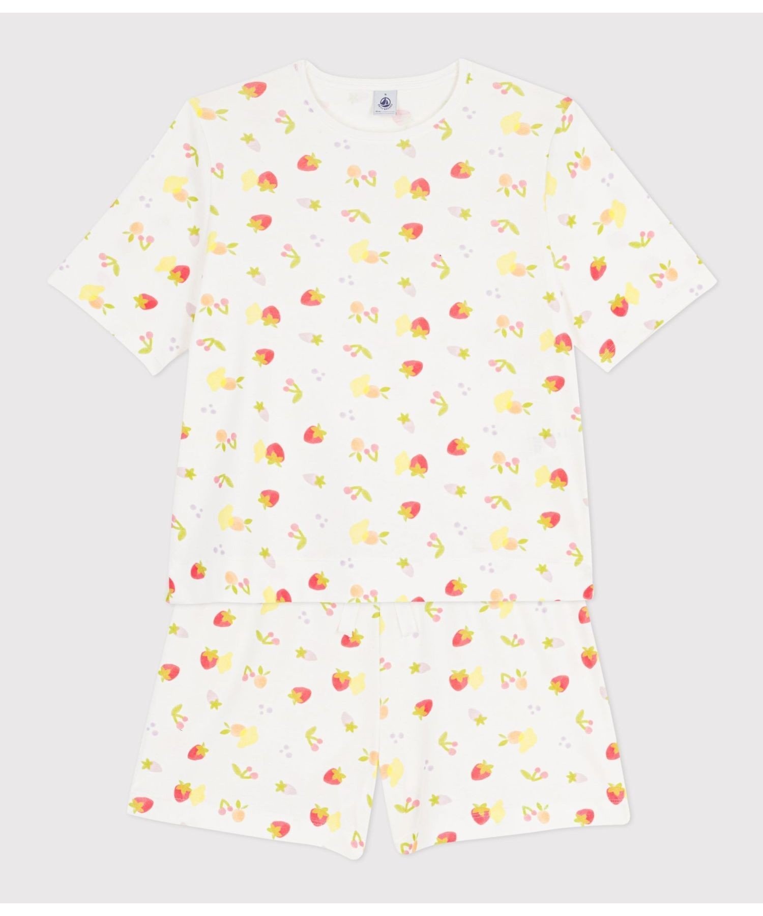 PETIT BATEAU フルーツプリント半袖パジャマ プチバトー インナー・ルームウェア パジャマ【送料無料】