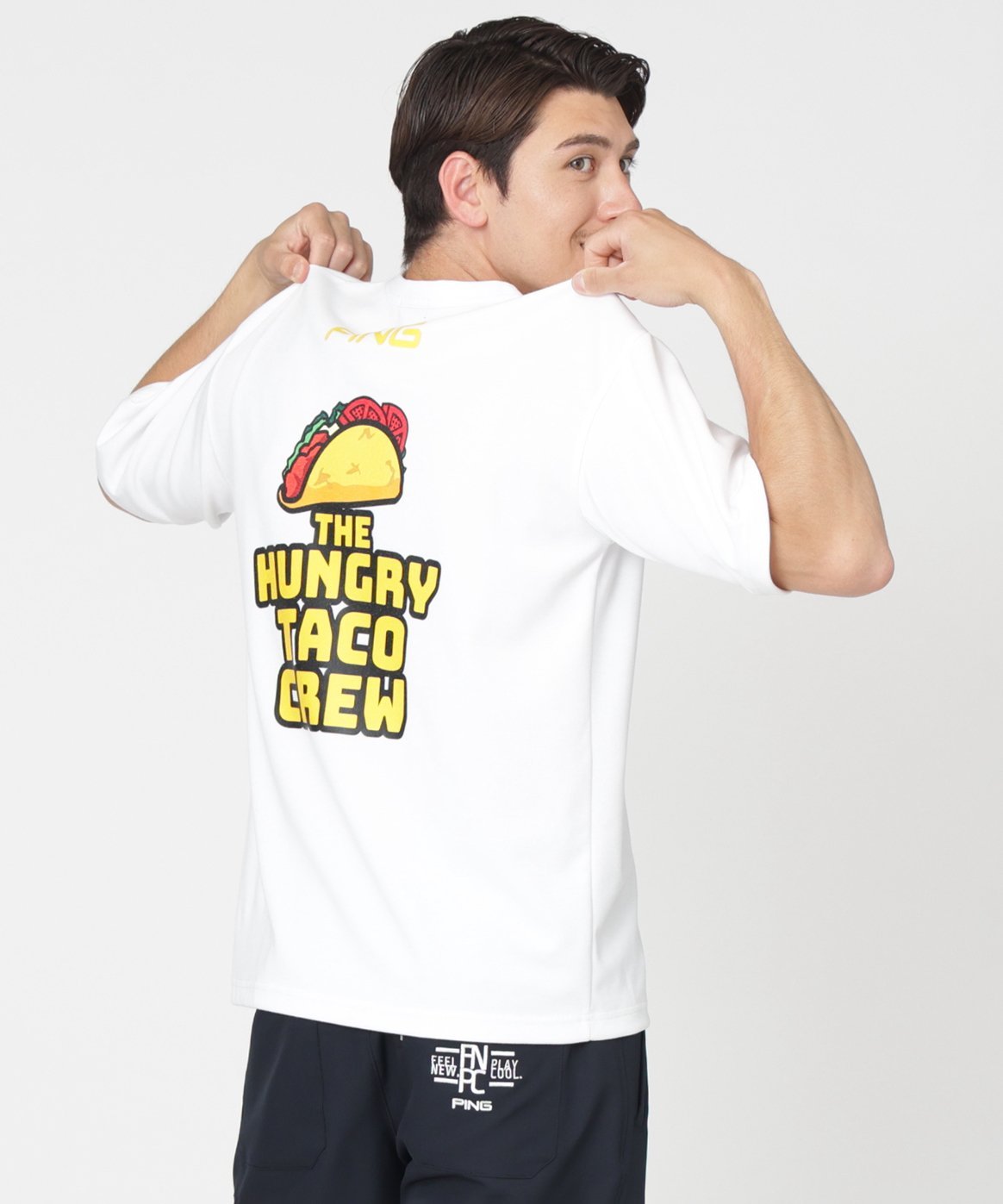 PING APPAREL [PING APPAREL][吸水速乾]タックリバー半袖Tシャツ (MENS) ピン アパレル トップス カットソー・Tシャツ ベージュ ブルー ネイビー ホワイト