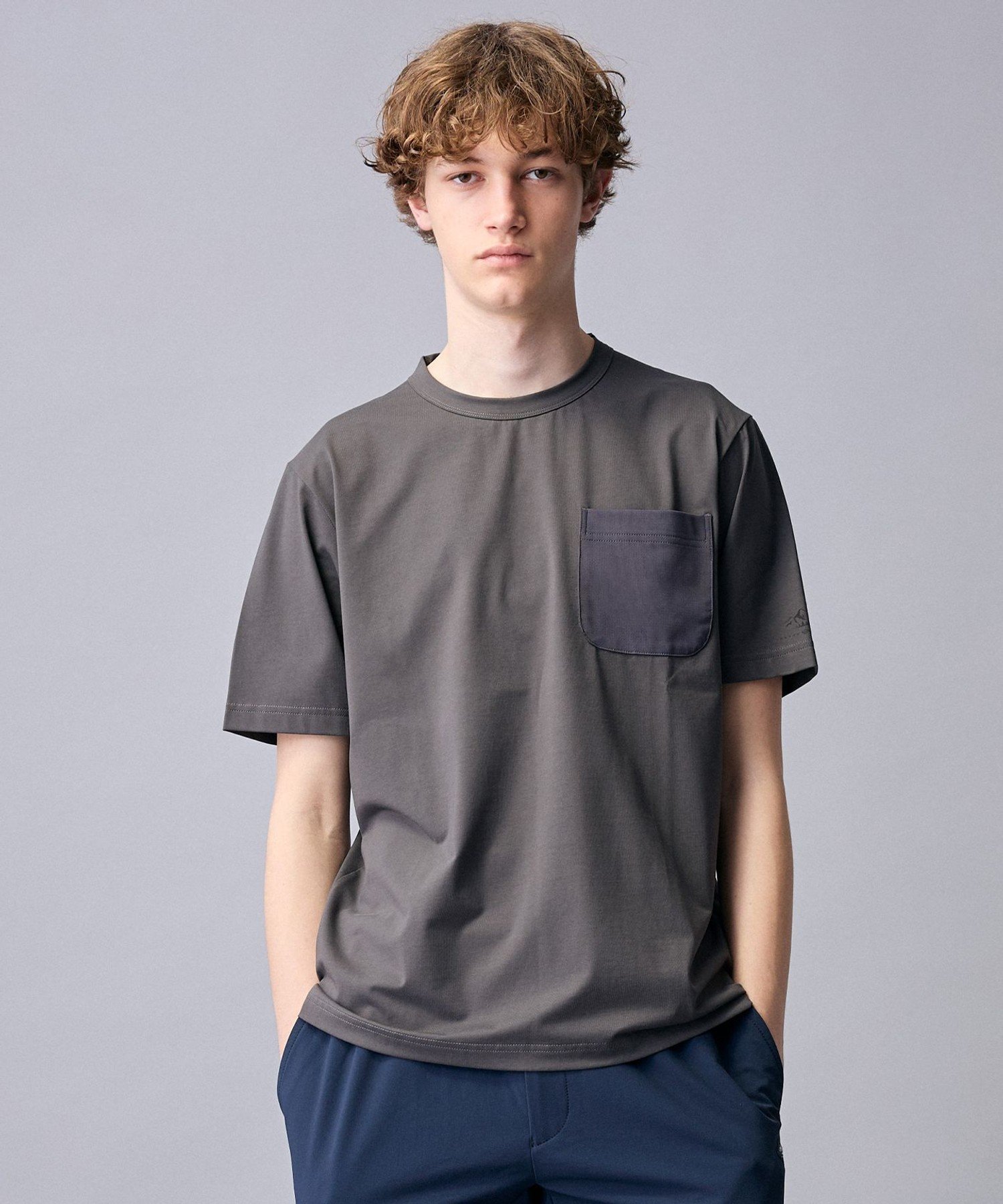 JOSEPH ABBOUD 【太陽光熱をコントロールする高機能素材】SOLAMENT ベア天竺Tシャツ ジョセフアブード トップス カットソー・Tシャツ ホワイト グレー ベージュ【送料無料】