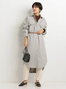 【SALE/50%OFF】DOUX ARCHIVES ロングシャツコート ドゥアルシーヴ コート/ジャケット コート/ジャケットその他 グレー ベージュ【送料無料】
