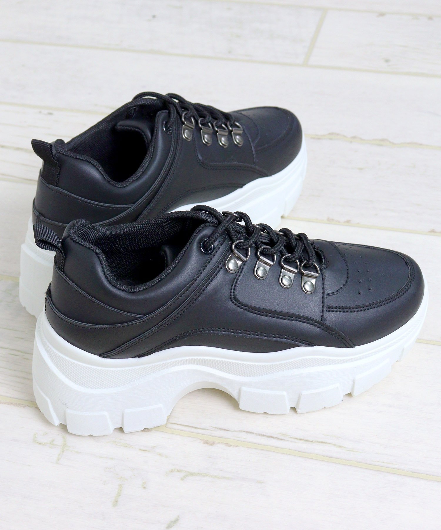 【SALE／10%OFF】LOVEHUNTER 6.5cmヒール ワンピース 韓国ファッション 軽量 厚底ダッドスニーカー ☆1555 サンエーフットウェアー シューズ・靴 スニーカー ブラウン ブラック ホワイト