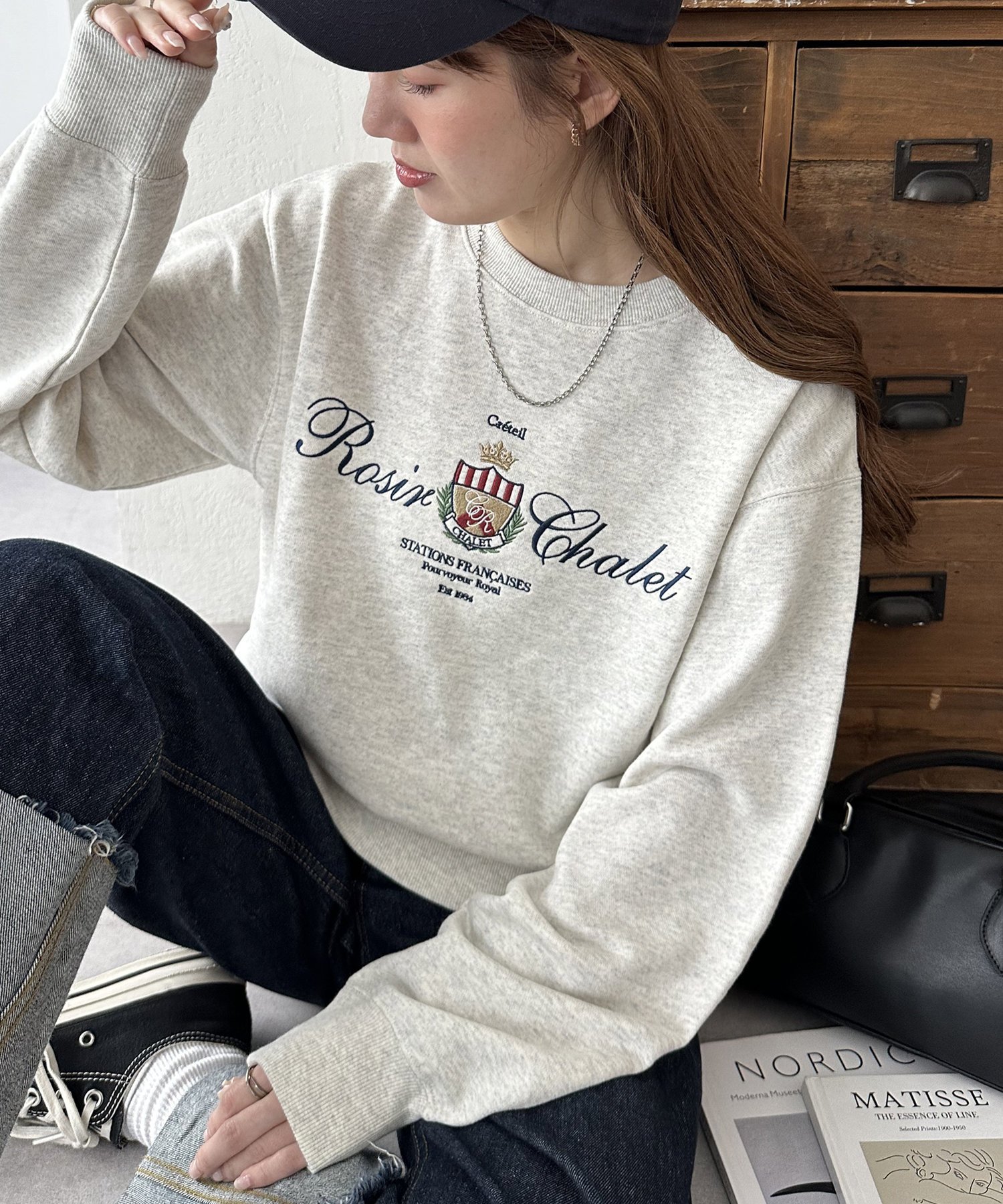 【SALE／16%OFF】Discoat 【WEB限定】ロゴモチーフスウェット ディスコート トップス カットソー・Tシャツ ベージュ ネイビー グレー【送料無料】のサムネイル