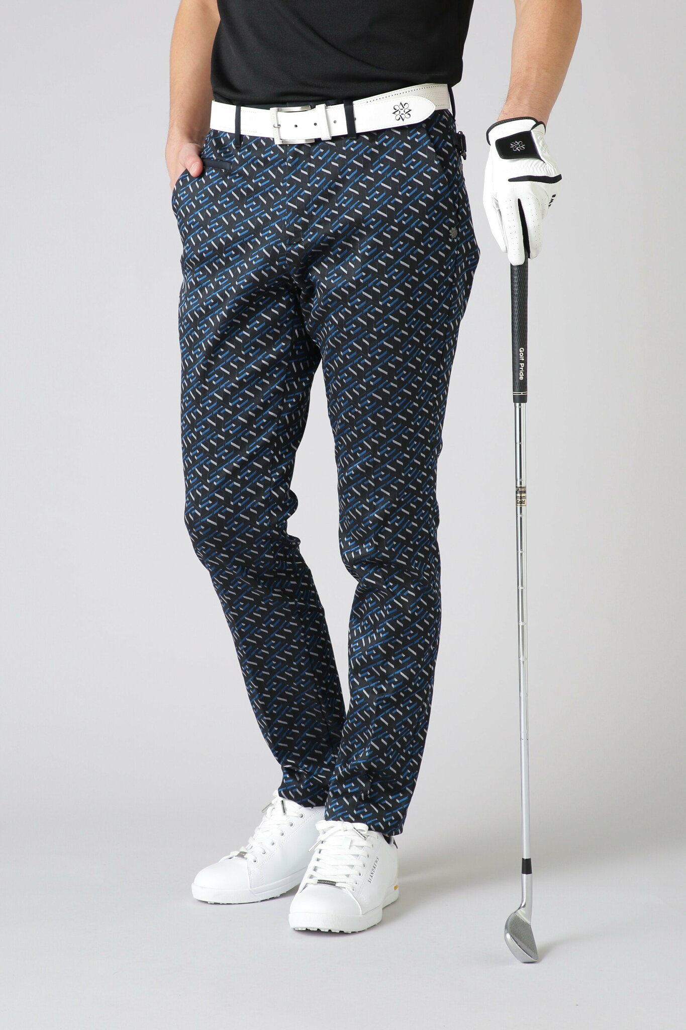 【SALE/70%OFF】St ANDREWS STAキューブロゴジャガードパンツ (MENS) セントアンドリュース パンツ その他のパンツ イエロー ブルー【送料無料】