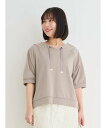 Re-J&SUPURE 5分袖ポンチフードレスプルオーバー リジェイアンドスプル トップス カットソー・Tシャツ グレー ベージュ ブルー(4)