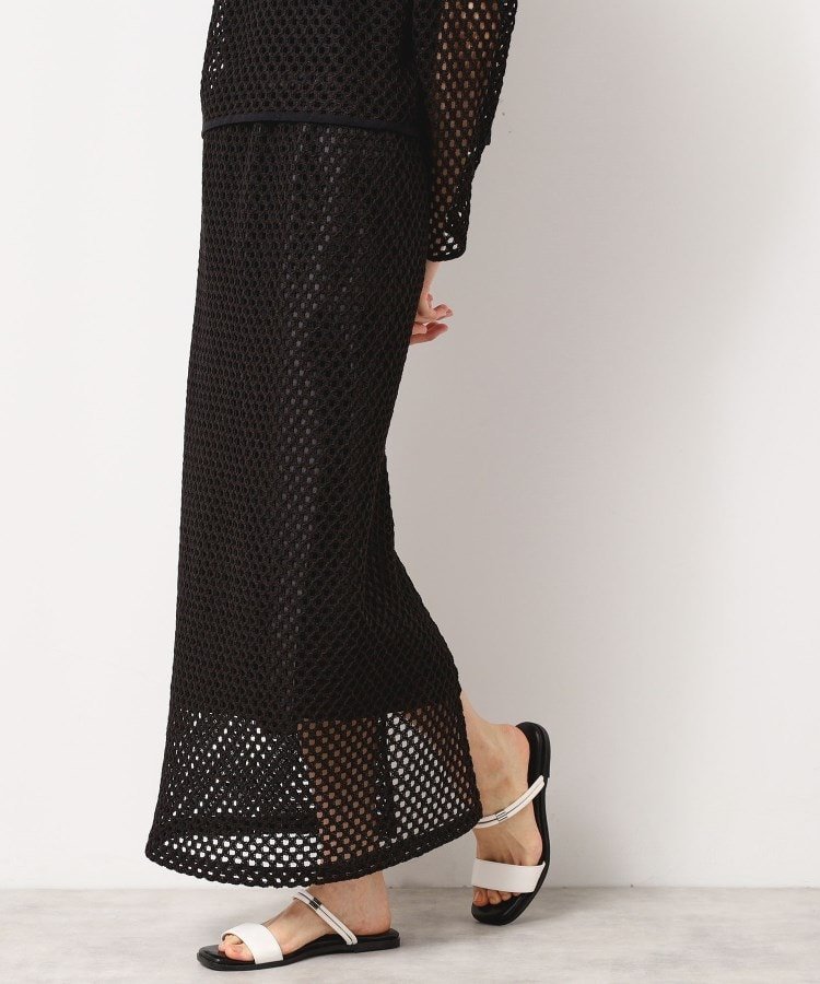 【SALE／55%OFF】Dessin 【セットアップ可能・洗える】メッシュレーススカート デッサン スカート ロング・マキシスカート ブラウン ブラック【送料無料】