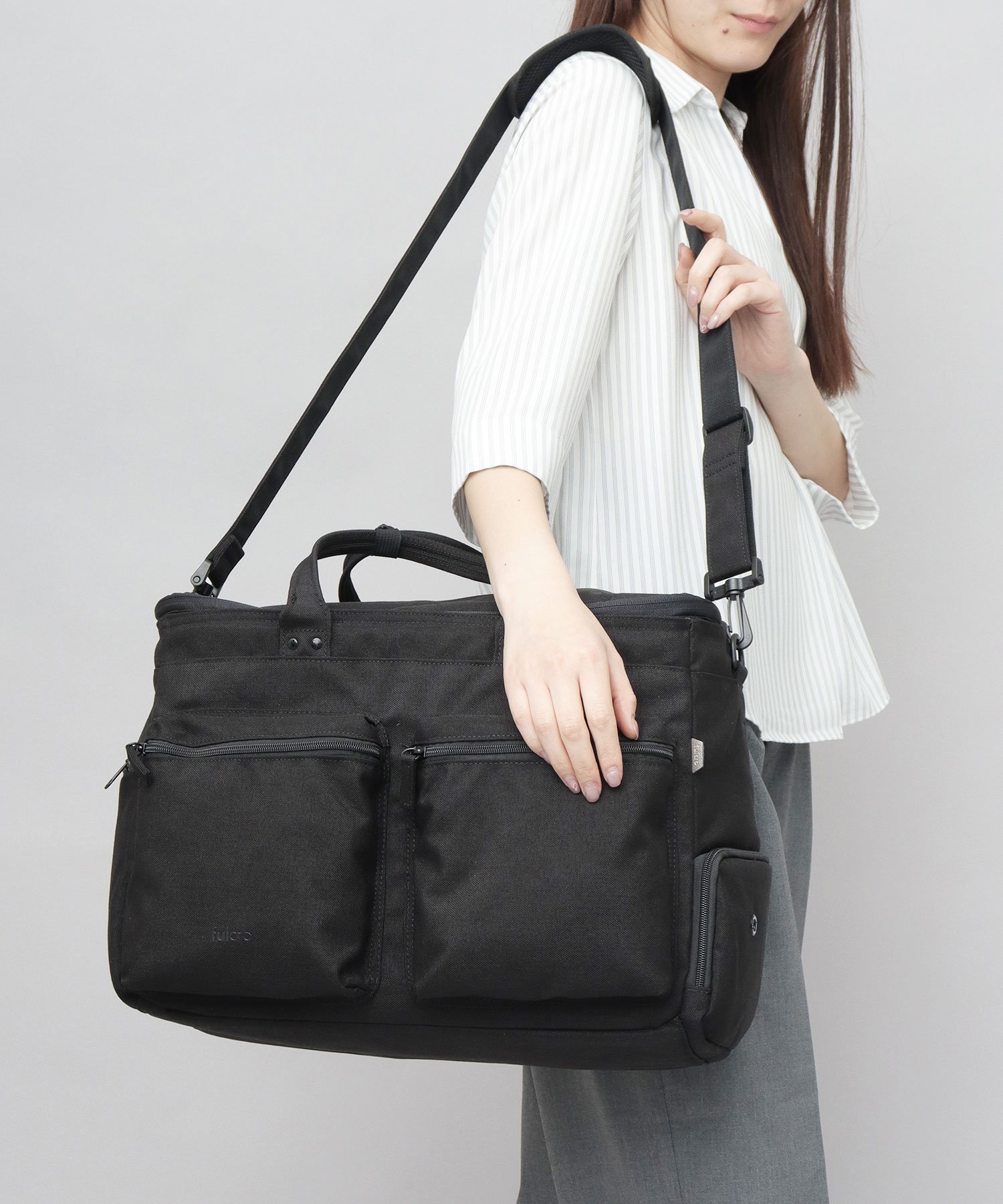 fulcro フルクロ fulcro ボストンバッグ メンズ レディース 撥水 大容量 黒 エー.エム.エス. バッグ ボストンバッグ ブラック【送料無料】
