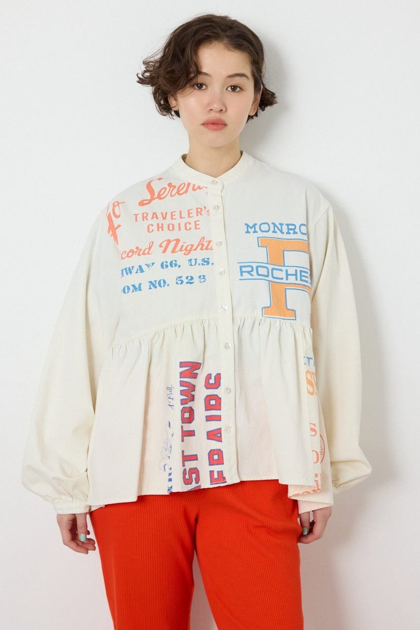 【SALE／50 OFF】RODEO CROWNS WIDE BOWL カスタムチュニックブラウス ロデオクラウンズワイドボウル トップス シャツ ブラウス ブラック ホワイト