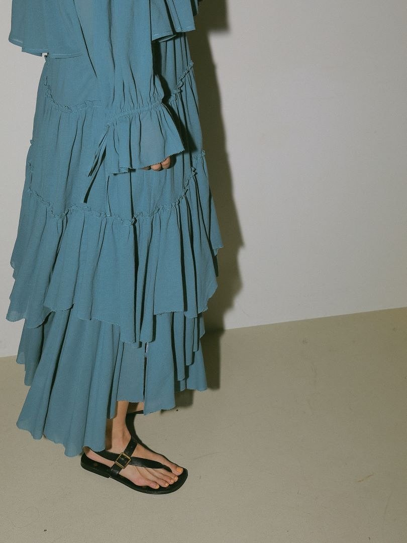 CASA FLINE コットンティアードスカート カーサフライン スカート ロング・マキシスカート ブルー【送料無料】のサムネイル