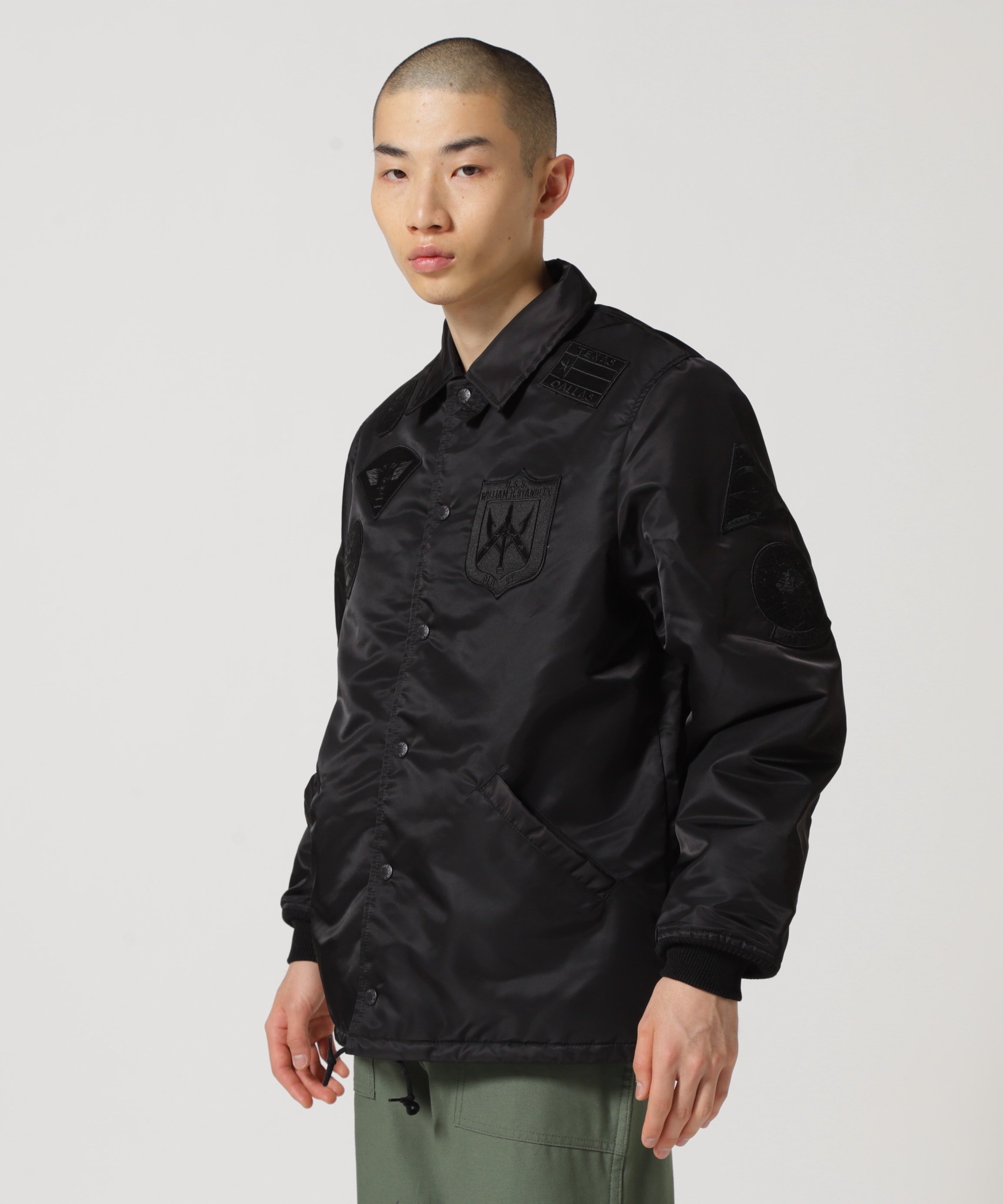 AVIREX 《WEB&DEPOT限定》COACH JACKET TOP GUN / コーチジャケット トップガン アヴィレックス ジャケット・アウター ブルゾン・ジャンパー ブラック グリーン