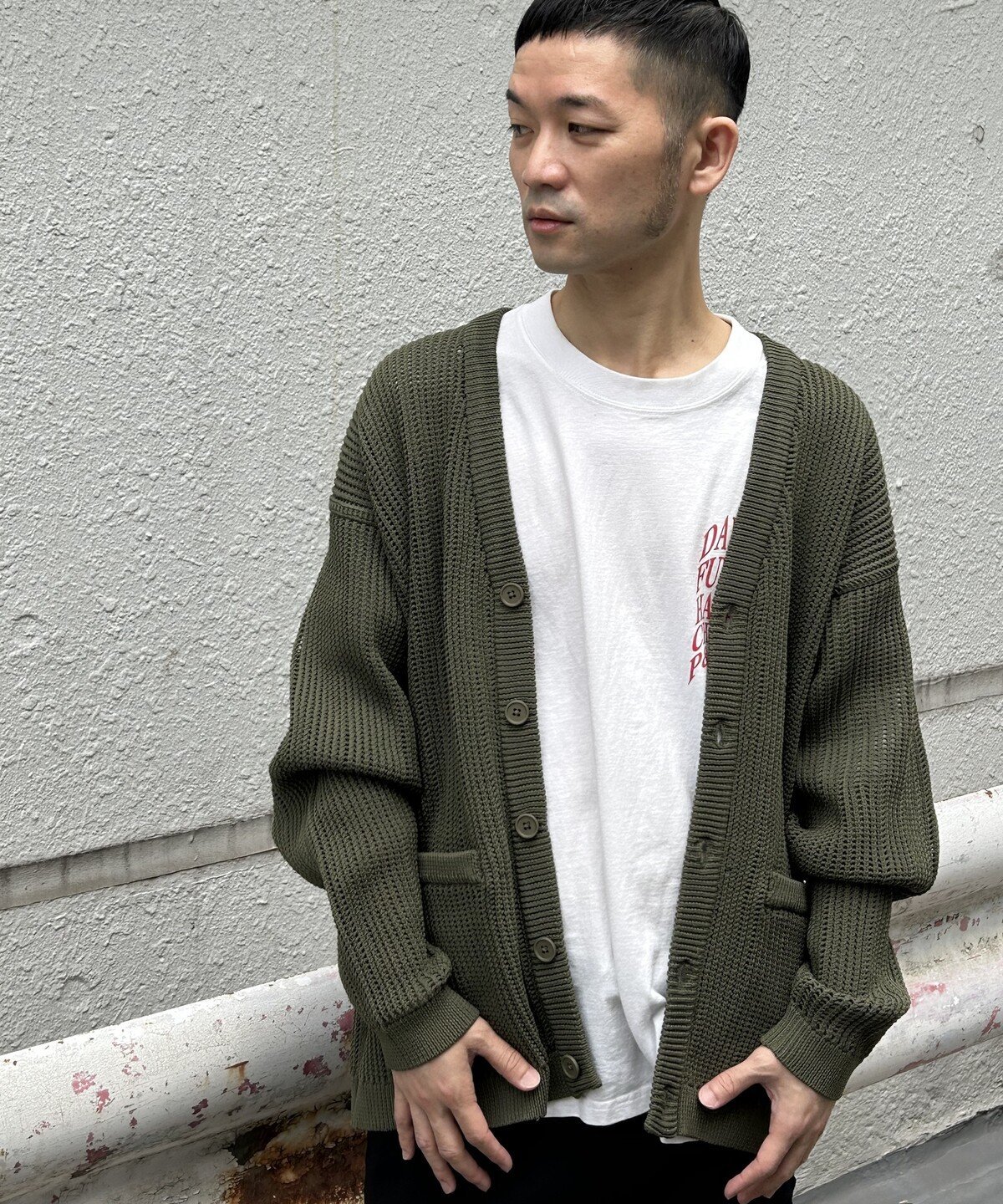 【SALE/55%OFF】Purple&Yellow 【セットアイテム】 メッシュ カーディガン+ Tシャツ コムサイズム トップス カーディガン オレンジ カ...