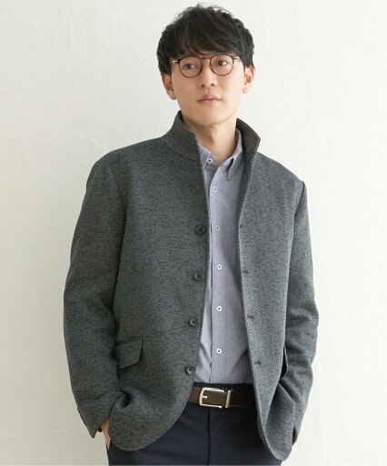 IKKA LOUNGE フリーススタンドジャケット イッカ ジャケット・アウター その他のジャケット・アウター ネイビー グレー【送料無料】 IKKA LOUNGE フリーススタンドジャケット イッカ ジャケット・アウター その他のジャケット・アウター ネイビー グレー【送料無料】