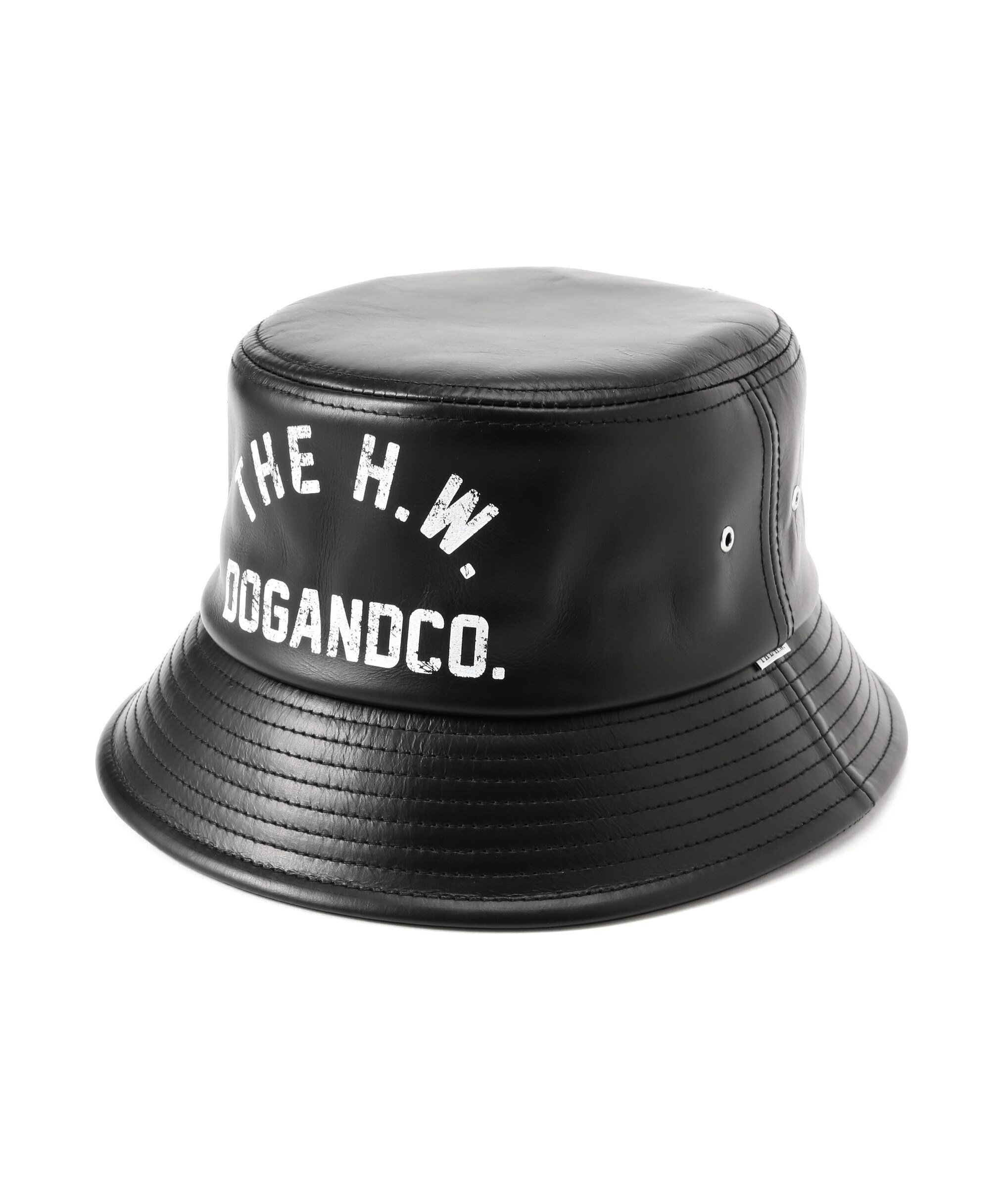LHP THE H.W.DOG&CO./ザエイチダブリュードッグアンドコー/LEATHER HAT/レザーハット エルエイチピー 帽子 その他の帽子 ブラック【送料無料】