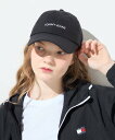 TOMMY JEANS (W)TOMMY HILFIGER(トミーヒルフィガー) ロゴキャップ トミーヒルフィガー 帽子 キャップ ブラック【送料無料】