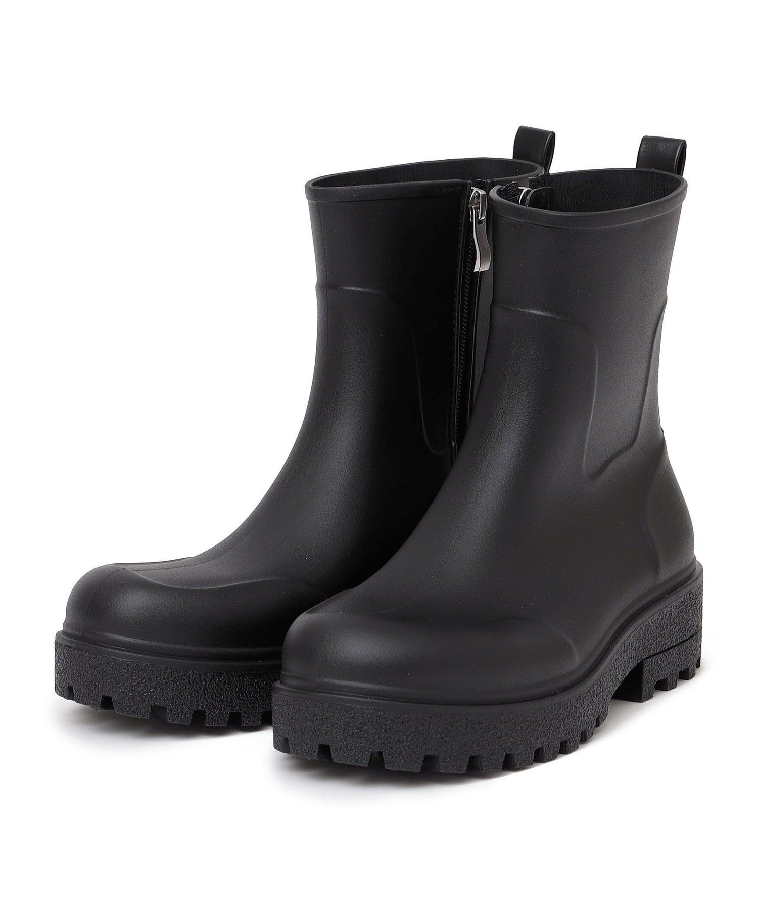 SHIPS any Wpc.: トラック ソール レイン ブーツ シップス シューズ・靴 レインシューズ・ブーツ ホワイト ブラック【送料無料】