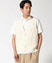【SALE/50%OFF】CROCODILE (M)ストライプ柄 ベスト【吸汗速乾】 クロコダイル トップス ベスト・ジレ グレー ベージュ【送料無料】