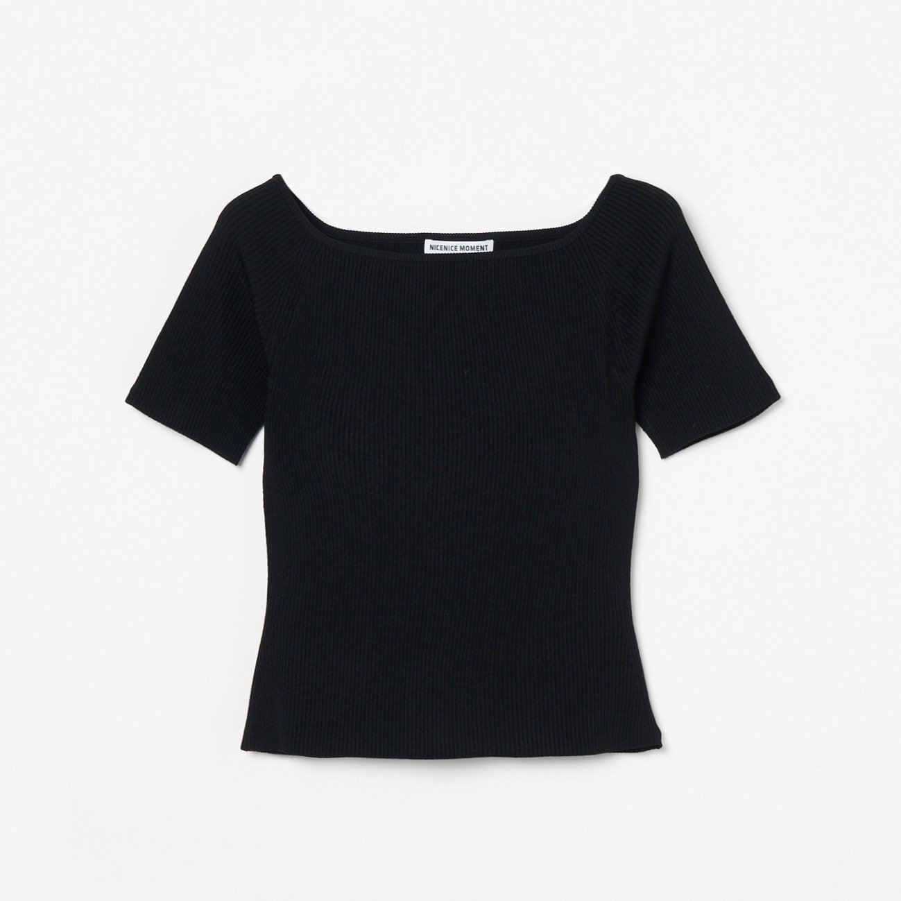 NICENICE MOMENT OPEN SHOULDER TOPS エリオポール トップス カットソー・Tシャツ ブラック ネイビー【送料無料】のサムネイル