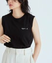 ADAM ET ROPE' FEMME SLEEVELESS T-SHIRTS アダムエロペ トップス ノースリーブ・タンクトップ ブラック ホワイト グリーン ブルー ピンク