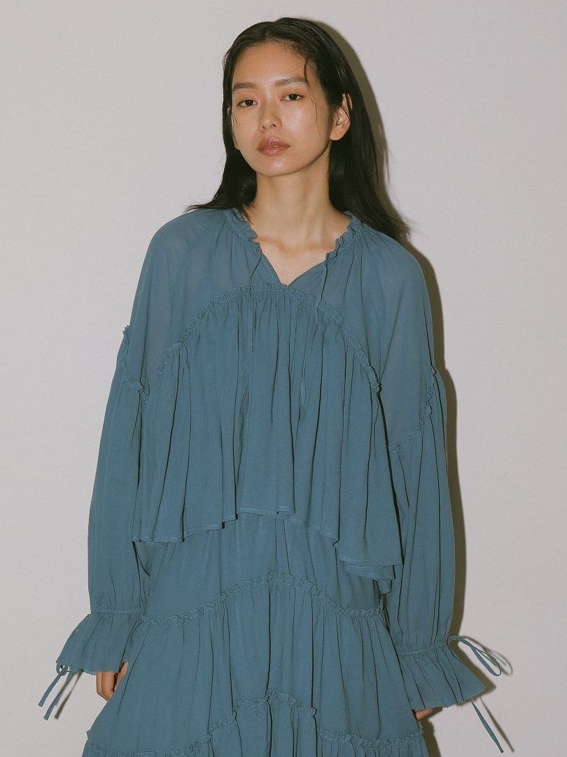 CASA FLINE コットンブラウス カーサフライン トップス シャツ・ブラウス ブルー ホワイト【送料無料】のサムネイル