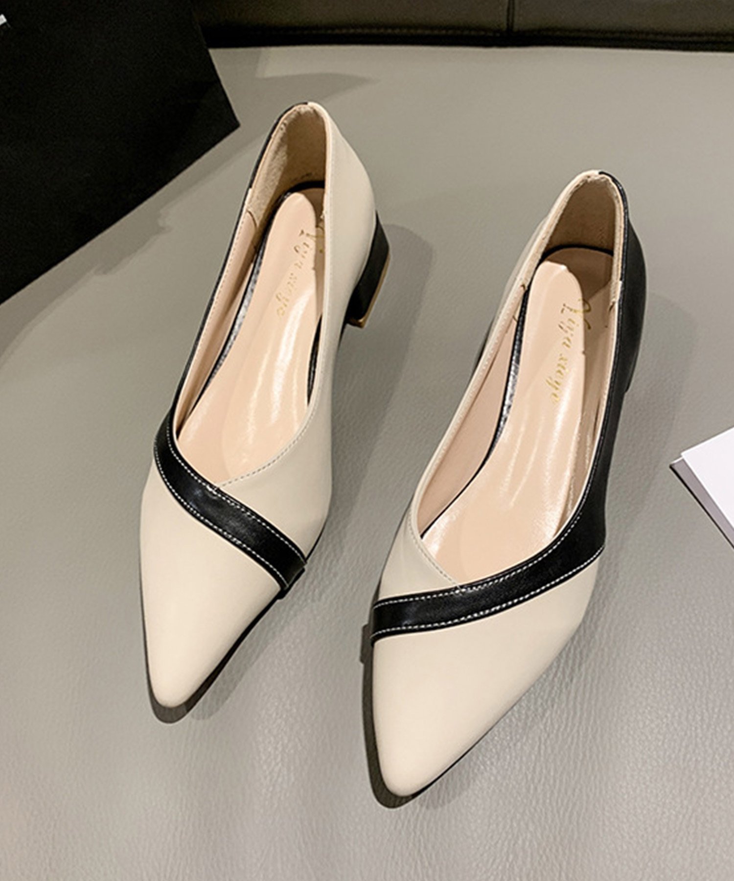 【SALE／52%OFF】Dewlily 【Dewlily】バイカラーパンプス アミュレット シューズ・靴 パンプス ブラック ベージュ