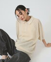 Ray BEAMS Lee/ KNIT POLO SHIRTS ビームス ウイメン トップス ポロシャツ ブラック ホワイト【送料無料】