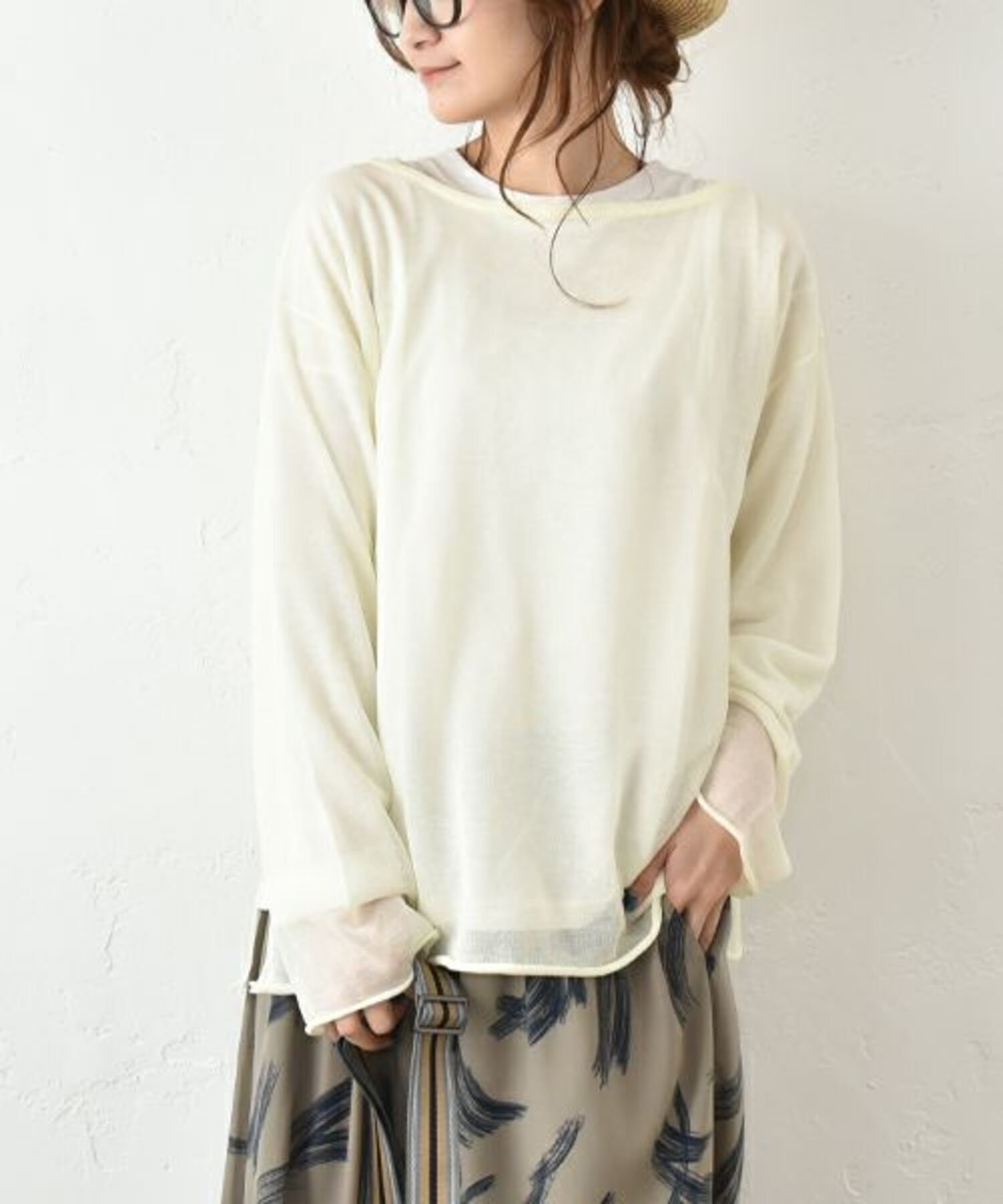 【SALE／60%OFF】HUMS HUMS｜シアーニット [[090013]][C] ハグハグ トップス ニット ホワイト ブラック