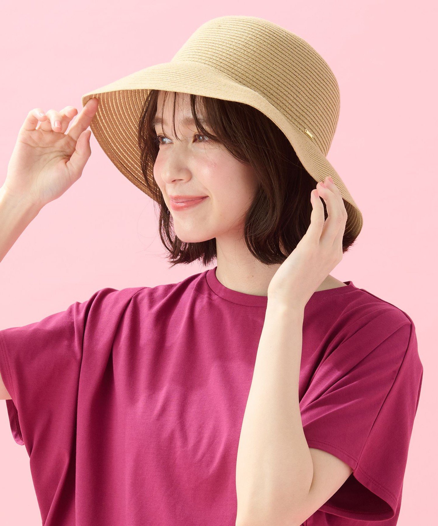 【SALE／30%OFF】ANY 【手洗い可/UVケア】ブレードハット エニィ 帽子 ハット ベージュ ホワイト