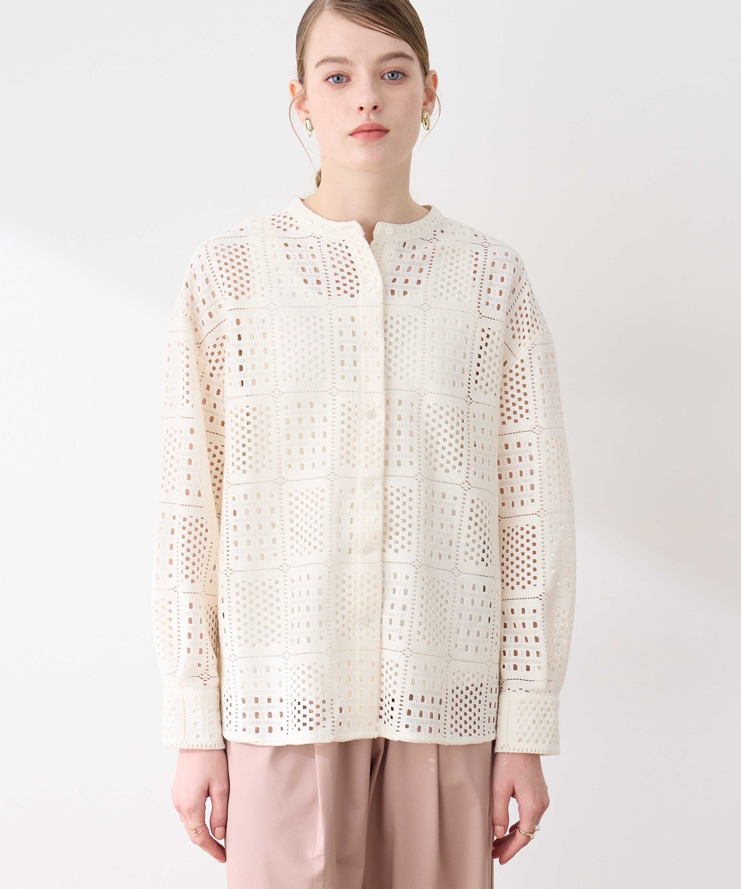 【SALE／30%OFF】LE SOUK HOLIDAY レースシャツ ルスークホリデー トップス シャツ・ブラウス ホワイト【送料無料】