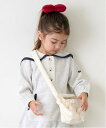 【SALE/30%OFF】petit main リボンパデットショルダーバッグ ナルミヤオンライン バッグ ショルダーバッグ ホワイト グリーン ピンク