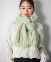 【SALE/49%OFF】LAKOLE ミンクタッチストール ラコレ ファッション雑貨 マフラー・ストール・ネックウォーマー グリーン グレー ホワイト