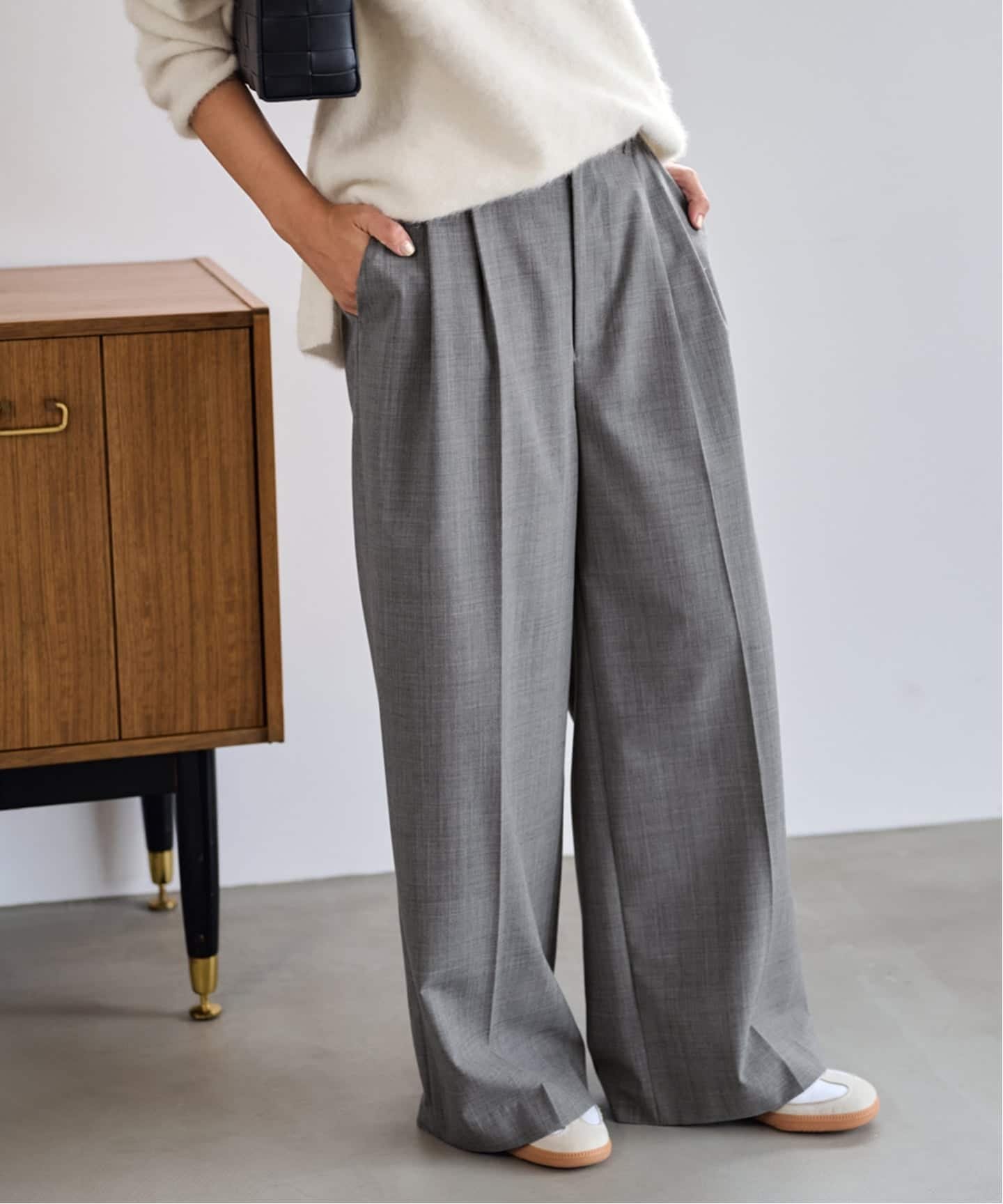 FRAMeWORK ≪追加≫ウォッシャブルTWタックワイドパンツ フレームワーク パンツ スラックス・ドレスパン..