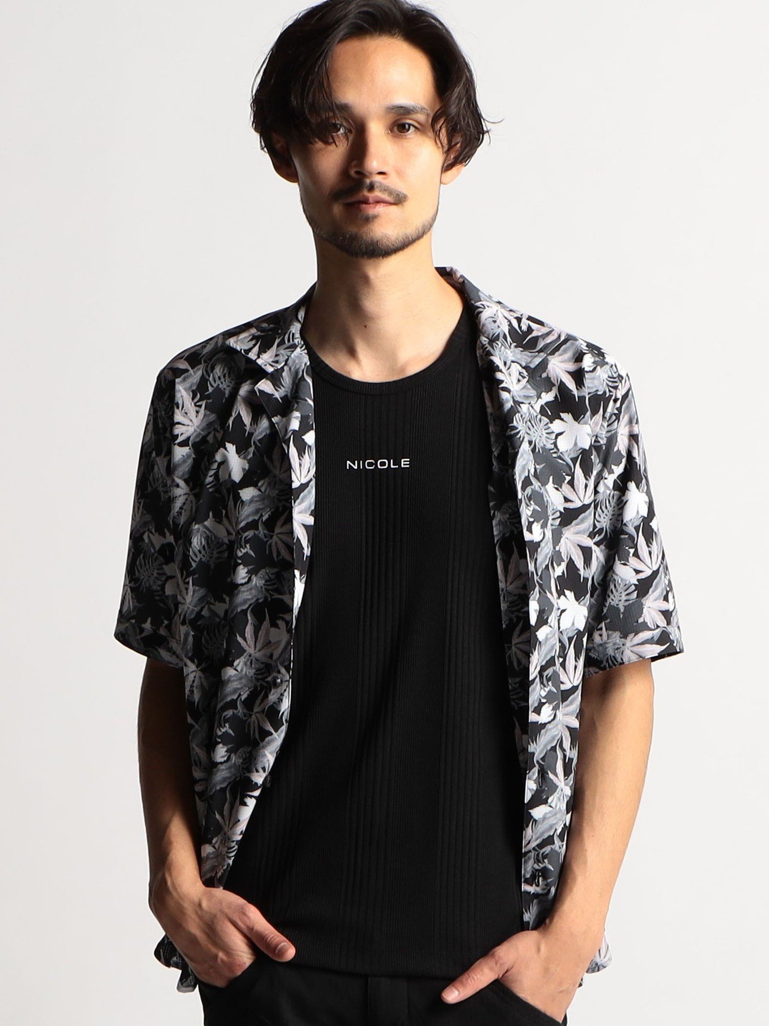 【SALE／73%OFF】NICOLE CLUB FOR MEN エアプレイドプリントシャツ ニコル トップス シャツ・ブラウス ..