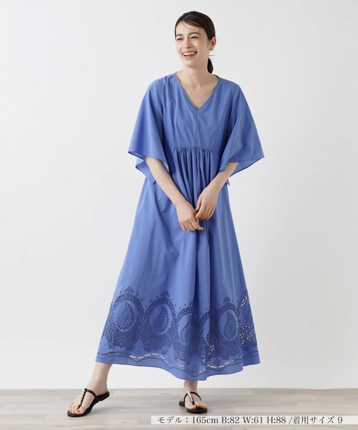 【SALE/51%OFF】Leilian ワンピース【THE NEW】 レリアン ワンピース・ドレス その他のワンピース・ドレス ブラック ブルー ブラウン【送料無料】