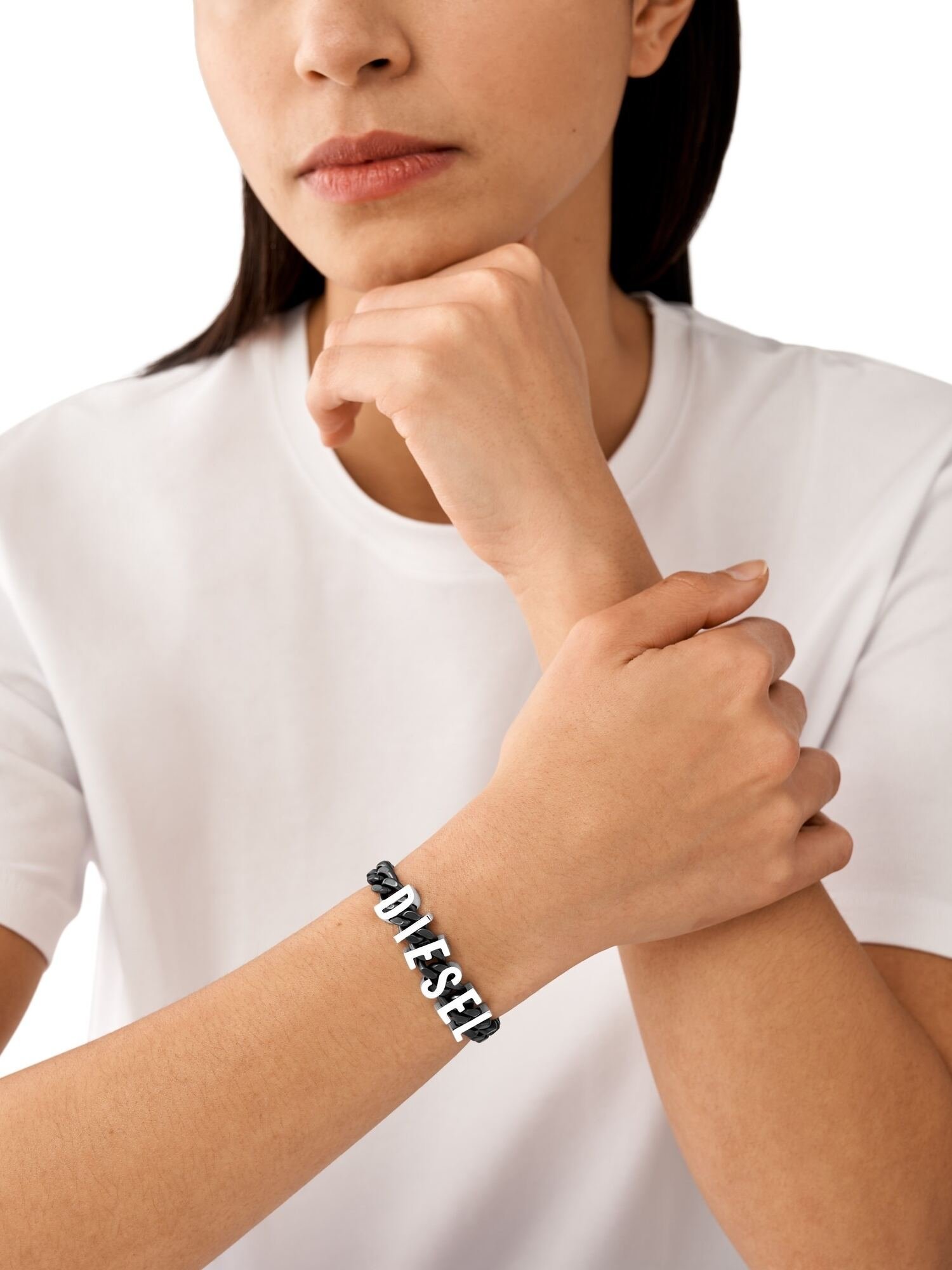 DIESEL ディーゼル アクセサリー ユニセックス ブレスレット ガンメタル DX1486060 ウォッチステーションインターナショナル アクセサリー・腕時計 ブレスレット・バングル シルバー【送料無料】のサムネイル