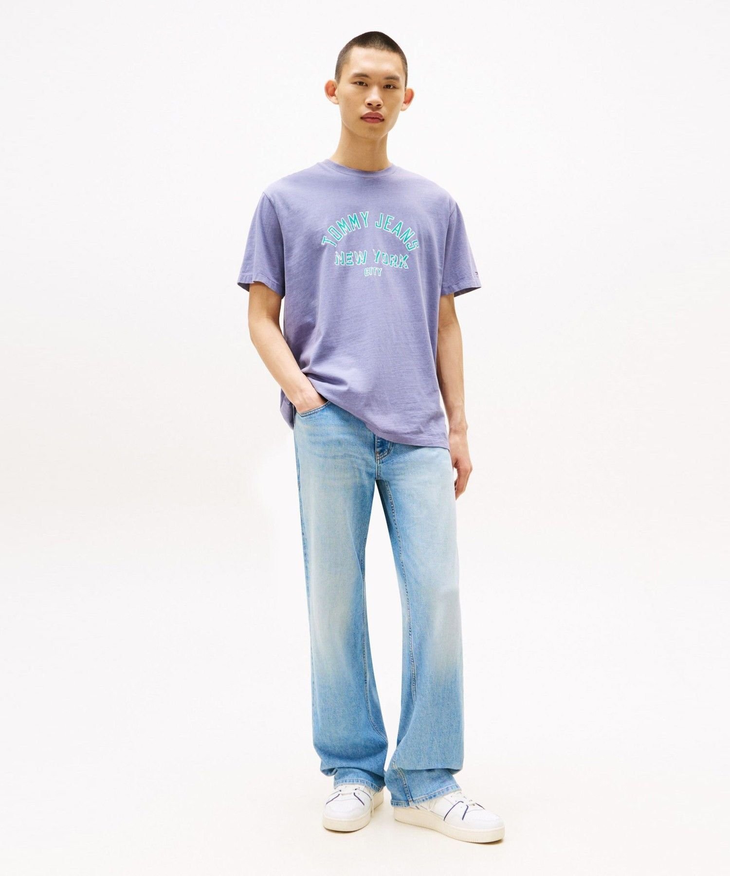 【SALE／40%OFF】TOMMY JEANS リラックスオーバーダイバーシティTシャツ トミーヒルフィガー トップス カットソー・Tシャツ ネイビー グレー【送料無料】