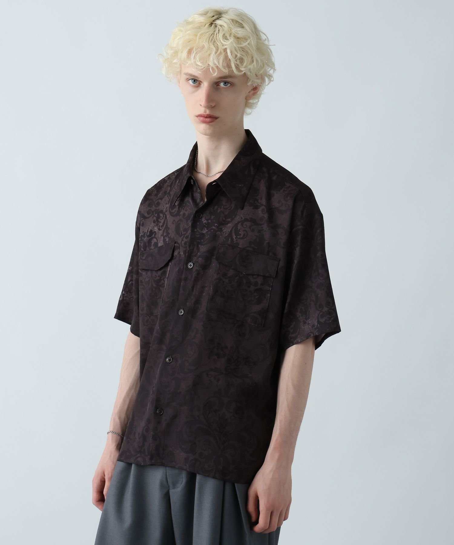 HARE カスレダマスクポケットシャツ ハレ トップス シャツ・ブラウス グリーン グレー ブラック【送料無料】のサムネイル