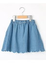 【SALE／70%OFF】SHOO・LA・RUE 【80-150cm/WEB限定サイズあり/】デニムショートパンツ付スカート シューラルー スカート スカートその他 ブルー ネイビー