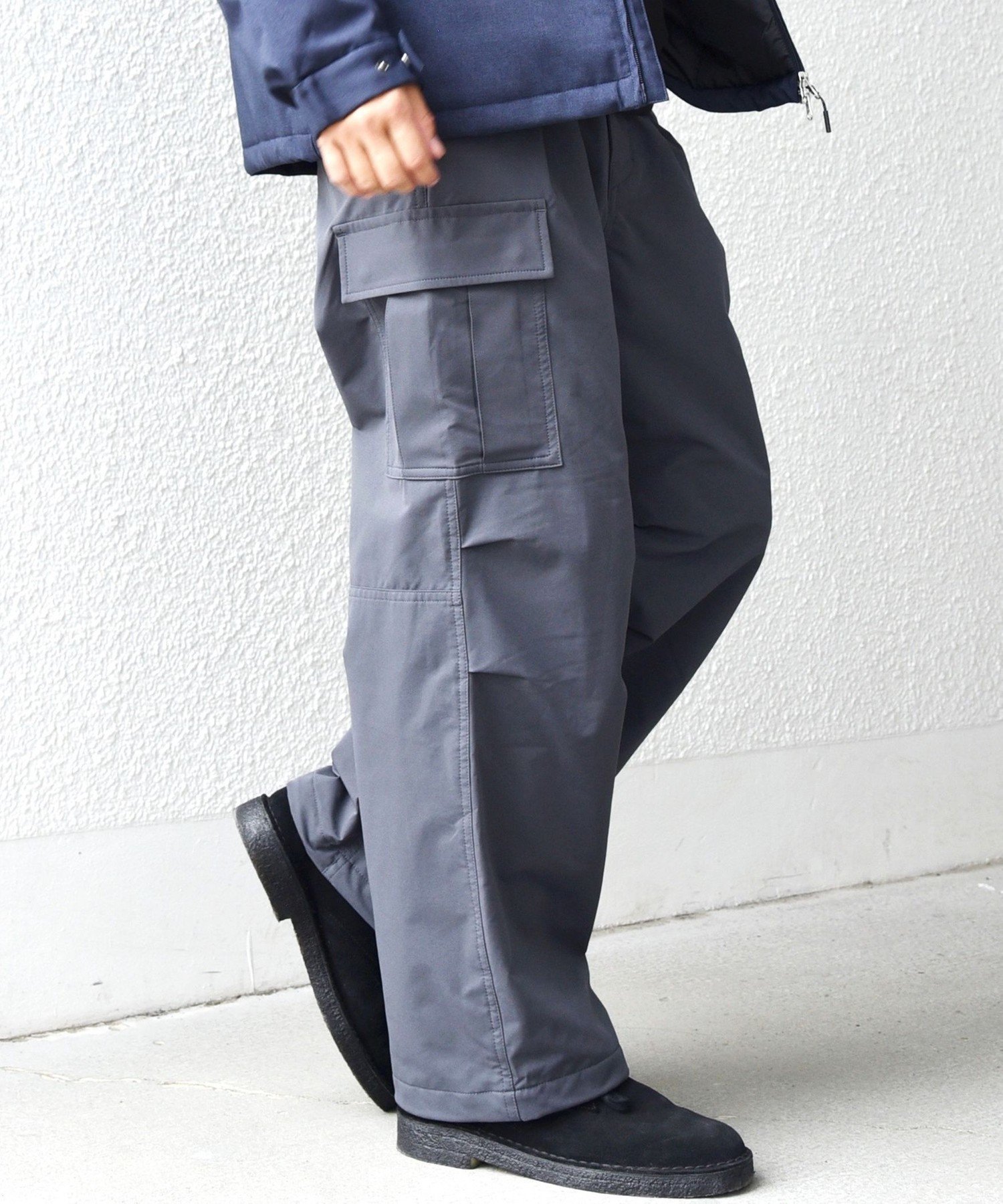 SHIPS any SHIPS any:＜洗濯機可能＞裏起毛 ウォーム スマート ワイド イージー カーゴ パンツ◇ シップ..