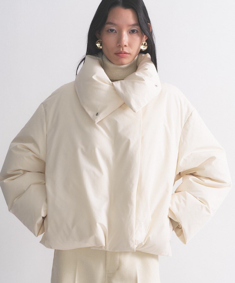 GALLEST スタンドカラーショートダウン インディヴィ ジャケット・アウター ダウンジャケット・ダウンベスト ホワイト ブラック【送料無料】