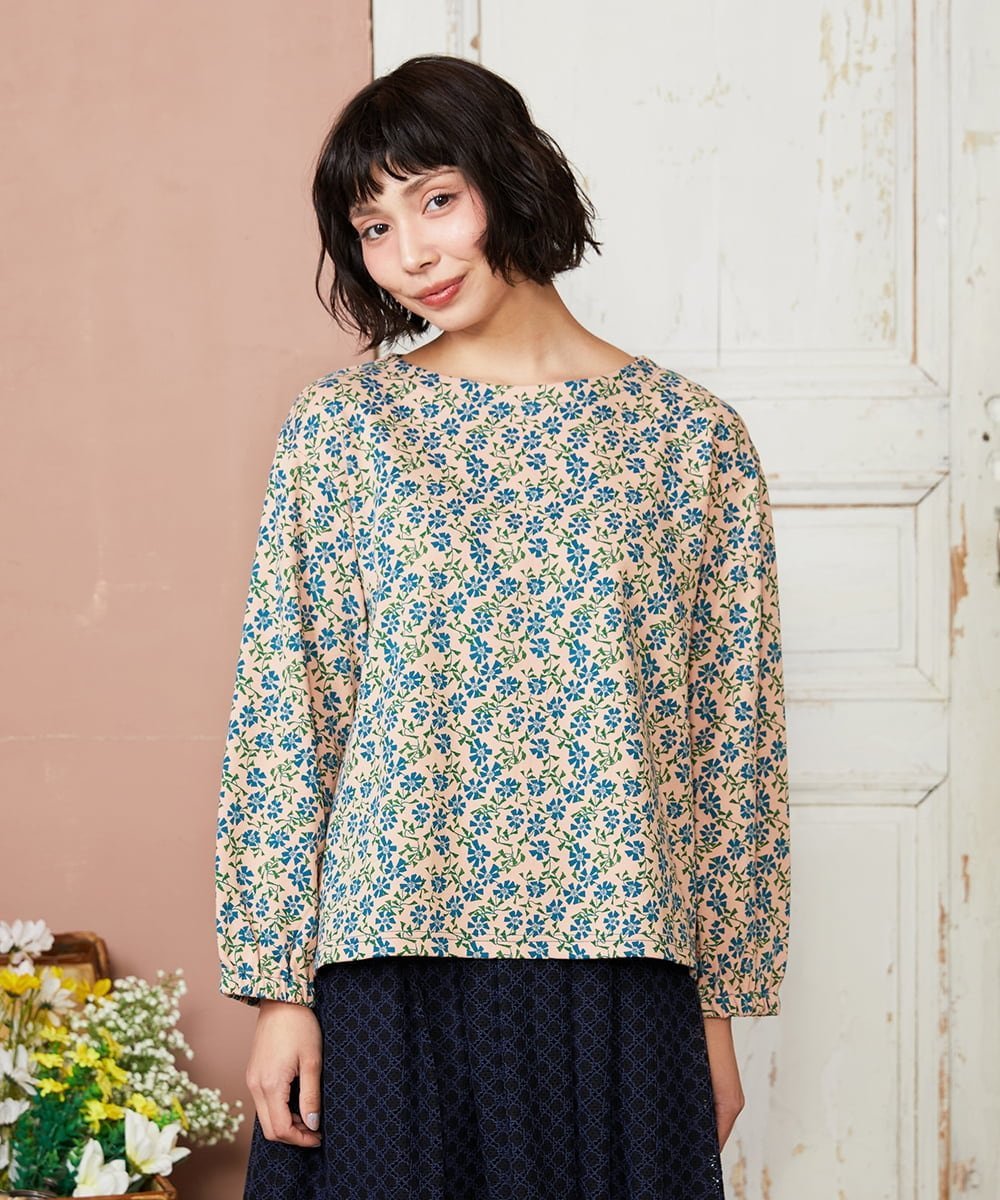 Jocomomola Los molinos de vient フラワープリントカットソー ホコモモラ トップス カットソー・Tシャツ パープル ピンク