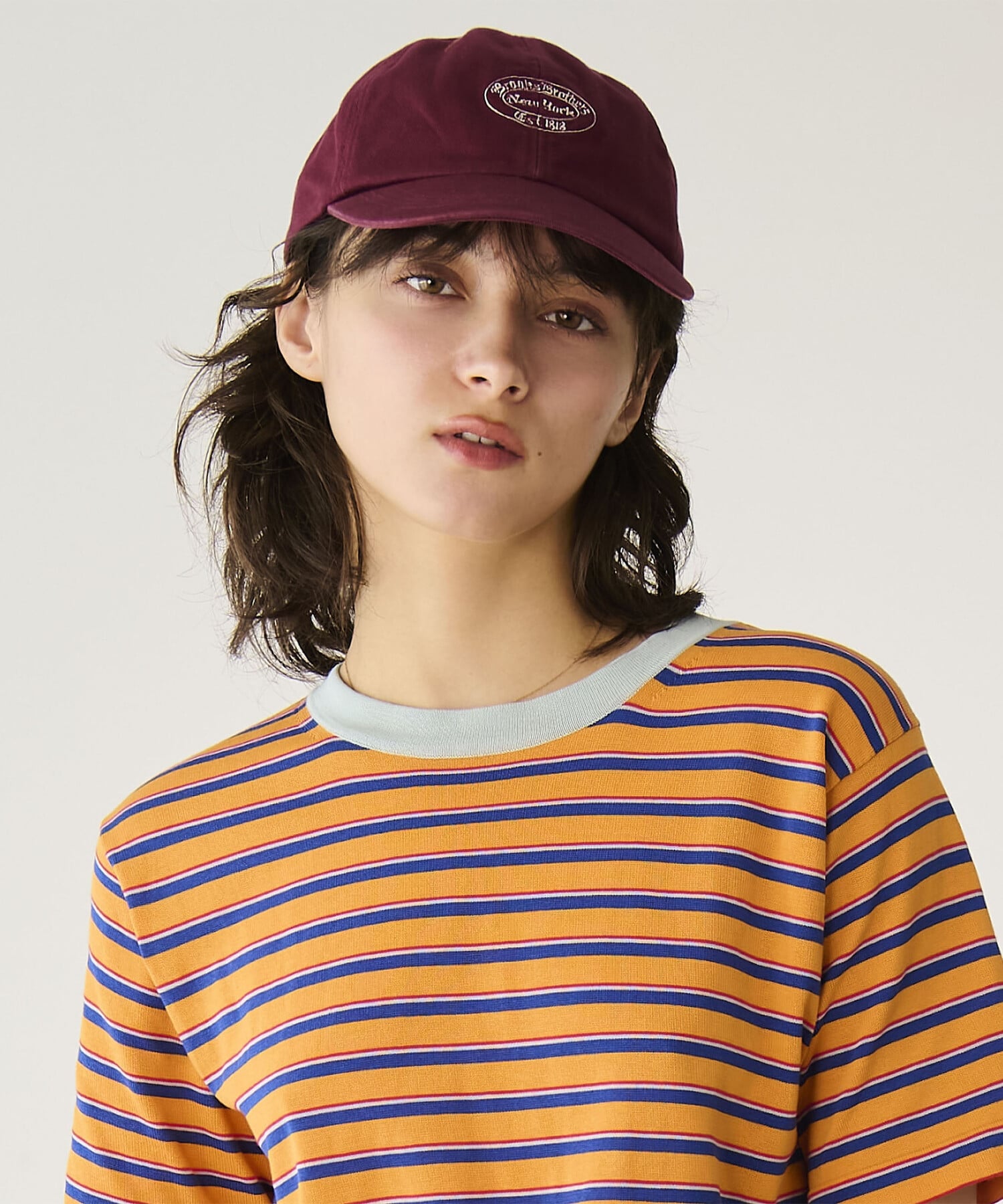 Bshop Brooks Brothers ｜＜別注＞コットンツイル ベースボールキャップ BORDEAUX UNISEX ビショップ 帽子 キャップ レッド【送料無料】