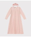 【SALE/20%OFF】PETIT BATEAU ベロア長袖チュニックパジャマ プチバトー インナー・ルームウェア パジャマ ピンク【送料無料】