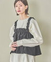 【SALE/14%OFF】LAKOLE フリルビスチェ ラコレ トップス ベスト・ジレ ブラック グレー ホワイト
