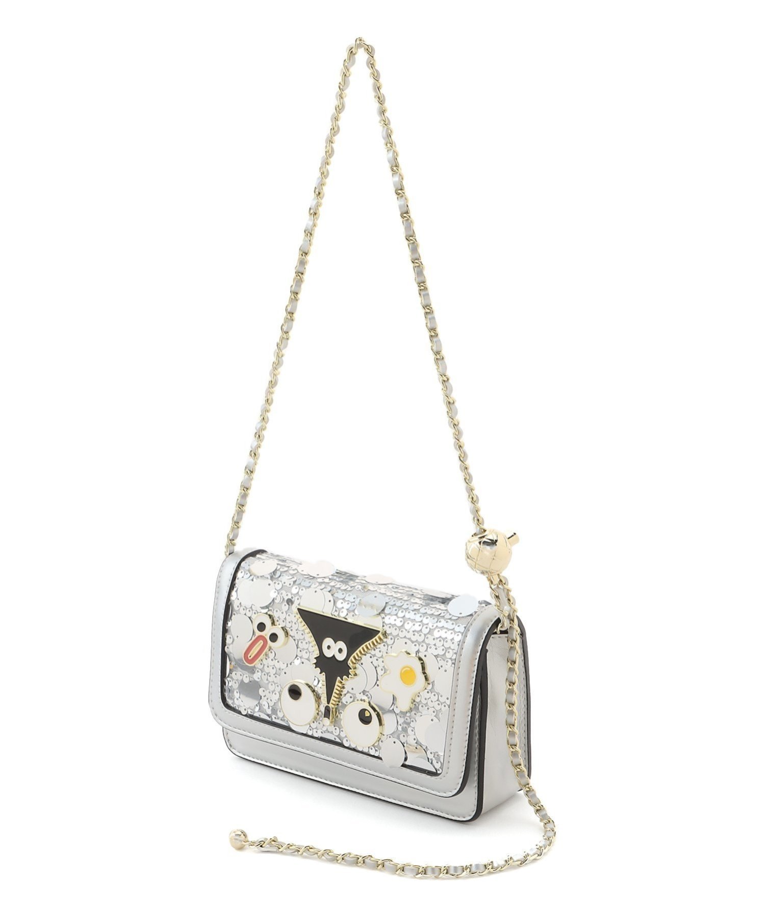 fiore fiore/(W)スパンコールアイテーマ被せショルダー ファッションバッグプラザ　ラミー バッグ ショルダーバッグ シルバー【送料無料】