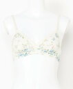 KID BLUE (W)ジャスミンローズ フックアイソフトブラジャー(ノンワイヤー) キッドブルー インナー・ルームウェア ブラジャー ホワイト ブルー【送料無料】(4)
