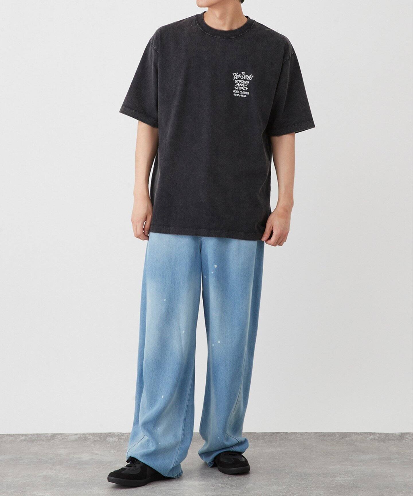 【SALE／30%OFF】B.C STOCK 【BEN DAVIS / ベンデイビス】別注 DICE&SPRAY ヴィンテージライク Tシャツ ベーセーストック トップス カットソー・Tシャツ ピンク ブラック