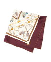 TOMORROWLAND GOODS Atelier TOMORROWLAND TASSEL シルクスカーフ トゥモローランド ファッション雑貨 スカーフ・バンダナ ワインレッド ホワイト【送料無料】